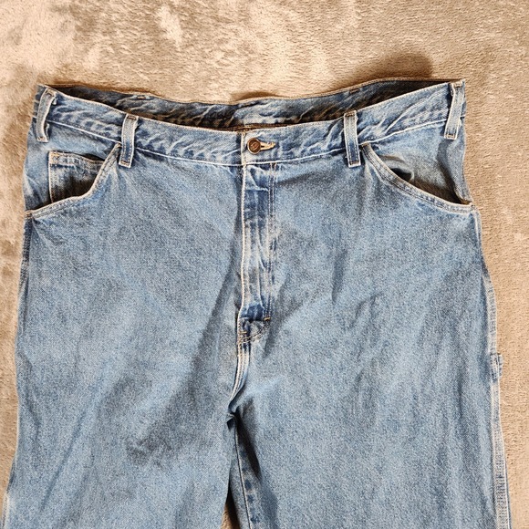 Dickies Jeans Mens 37X34 Relaxed Fit Denim Carpenter 1993SNB‎ Utility Workwear - Picture 5 of 15